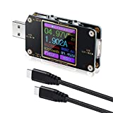 USB C Power Meter Tester, Eversame USB Voltmeter Ammeter Load Tester with Braided USB C to USB C Cable(1.5Ft/50cm) - Test Speed of Charger Cables - PD 2.0/3.0 QC 2.0/3.0/4.0