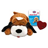 Original Snuggle Puppy Heartbeat Stuffed Toy for Dogs - Pet Anxiety Relief and Calming Aid - Comfort Toy for Behavioral Training - Brown and White