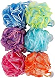 Spa Savvy 6 Pack Bath 50 Gram 5'' Shower Pouf Loofah with Suction Cups (As Shown in The Image)