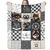 Pet Loss Sympathy Blanket Pet Memorial Dog Cat Remembrance Gift,Personalized Dog Blankets with Photo & Name, Dog and Cat Memorial Gifts