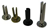 Split Rivet - 9/64" Diameter X 3/8" Length, 5/16" Head Diameter, Steel, Oval Head with A Brass Finish. (Pack of 100).