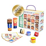 My Family Builders Diversity Building Blocks with Magnets – Build People Figures to Foster Cultural Inclusion and Self-Esteem – Wooden Blocks Create Multiracial Play Families (48 Piece Set)