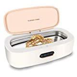 Ultrasonic Jewelry Cleaner, Gioyonil Portable Professional Ultrasonic Washer Machine 300mL 45kHz 360° Deep Cleaning Household for Eyeglasses Gold Silver Rings Watches Coins Dentures Tools