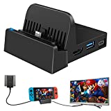 TV Docking Station for Nintendo Switch, WEGWANG Portable TV Dock Station Replacement for Official Nintendo Switch with HDMI and USB 3.0 Port