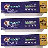 Crest 3D White Stain Eraser Fresh Mint Whitening Toothpaste 2.3 Oz(pack of 3)