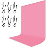 Yvmeu Pink Backdrop Photography Background - 10x10ft Pink Photography Backdrop Photo Background Screen for Video Conferencing Photoshoot Studio