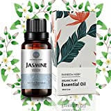 Jasmine Essential Oil (30ML), 100% Pure Natural Organic Aromatherapy Jasmine Oil for Diffuser, Massage, Skin Care, Yoga, Sleep