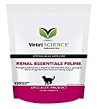 VETRISCIENCE Renal Essentials Cat Kidney Support Chews, 120 Bite Sized Chews - Immune Support and Healthy Kidney Function for Cats