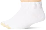 Gold Toe Men's Ultra Tec Performance Quarter Socks, 3-Pairs, White, X-Large