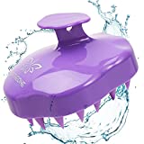 Hair Scalp Massager Shampoo Brush,Soft Silicone Hair Brush for Wet Dry Oily Curly Straight Thick Thin Rough Long Short Natural Men Women Kids Pets Hair Care Tools(Purple)