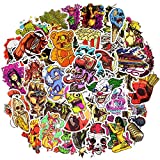 QTL Horror Stickers 100 Pack for Adult Men Punk Stickers for Adults Teens Laptop Water Bottles Waterproof Monster Stickers for Helmets Scary Stickers