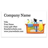 Personalized Business Cards - 3.5" x 2" - Thick Sturdy 300GSM Cards - Small Business Designs - 100% Made in the U.S.A. - 100 or 500 Cards (Cleaning, 100)