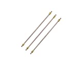 The Stop Shop 3/16 Inch Stainless Steel Brake Lines with Inverted Double Flared Ends & Fittings 16 Inches Long (Pack of 3)