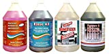 Commercial Industrial Dishwashing Kit - Includes One Gallon Each of Machine Dishwash, Rinse All, Low-Temp Sanitizer, and Silverware Pre-Soak