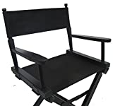 Personalized Imprinted Gold Medal Contemporary 30" Bar Height Black Frame Directors Chair - Black