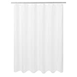 N&Y HOME Ultimate Waterproof Fabric Shower Curtain or Liner, Machine Washable, Breathable Fabric TPU Lining Bath Tub Shower Liner, White, 72x72 inch