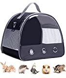 Small Animal Carrier Bag, Portable Guinea Pig Travel Carrier Cage for 2, Hamster Cage, Bird Rat Guinea Pig Squirrel Carrier