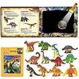 Dinosaur Toys for Kids 3-5, 12Pcs Mini Dinosaur Figures with Dinosaur Exploration Book Toys for 3-8 Year Old Boys Girls Birthday Gifts for 3-8 Year Old Boys Girls Toys Valentines Day Gifts for Kids