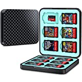 Switch Game Case Holder Compatible with Nintendo Switch Games Card and Storage 12 Switch Game Cartridge, Protective Hard Shell, Soft Lining Rubber and Portable Switch Game Holder - Black