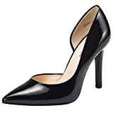 JENN ARDOR Stiletto High Heel Shoes for Women: Pointed, Closed Toe Classic Slip On Dress Pumps-Black 9 B(M) US