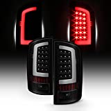 AKKON - For 03-06 Dodge Ram 1500 2500 3500 LED DRL Light Tube Black Smoked Tail Brake Light Lamp Assembly