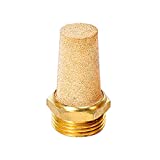 Beduan Pneumatic Brass Exhaust Muffler Filter, 1/8" Male Thread Hex Sintered Silencer Air Line Fitting
