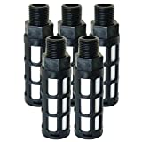 ToToT 5pcs Plastic Silencer 3/8" NPT Pneumatic Air Compressor Black Exhaust Muffler Noise Reducer