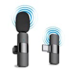 Professional Wireless Lavalier Lapel Microphone for Android Computer - Cordless Omnidirectional Condenser Recording Mic with USB C Interface for Interview Video Podcast Vlog YouTube