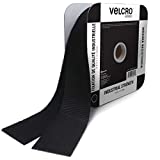 VELCRO Brand Heavy Duty Tape with Adhesive | 25 Ft Bulk Roll 2" Wide | Holds 10 lbs, Black | Industrial Strength Strong Hold for Indoor or Outdoor Use (30081)