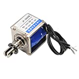 Fielect DC 12V 20N Push Pull Type Solenoid Electromagnet, 10mm 2A Open Frame Type Solenoid Electromagnet, Linear Motion, JF-0826B-12V