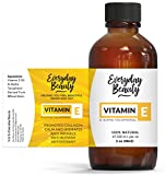 Pure Vitamin E Oil for Scars - D-Alpha Tocopherol 100% Pure & All Natural 2oz 42,500 IU per oz - Thick, Amber Color, Nutty Aroma - From Wheat Germ -Face Body Hair -DIY Cosmetics & After Surgery Scars