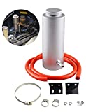 BLACKHORSE-RACING Universal 800ml Car Radiator Coolant Overflow Oil Catch Tank Cooling Catch Bottle Overflow Reservoir Heatsinks Aluminum Billet Silver