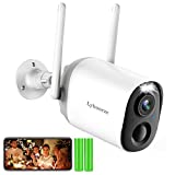 [2022 New] Lybuorze Outdoor Camera Wireless, Dual Spotlights, Alexa, AI Motion Detection, Color Night Vision, Custom Zones, Rechargeable Security Camera Outdoor for Home Security Outside Surveillance