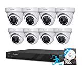 PANOOB 16CH 4K PoE Camera Security Systems, 4K/8MP 16-Channel NVR 4TB HDD, Smart Human Detection, (8) Wired 5MP 2.8mm 100° Wide Angle Outdoor/Indoor PoE IP Cameras for 24/7 Video Audio Recording