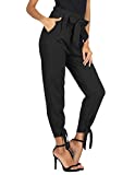 GRACE KARIN Women's Casual Slim Fit Pants Trousers with Pocket for Work Business M Black