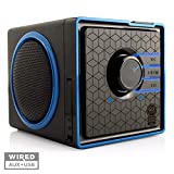 GOgroove SonaVERSE BX Wired Portable Speaker with USB Music Player - Cube Speaker with USB Flash Drive MP3 Input, 3.5mm AUX Port, Playback Buttons, Rechargeable 5 Hour Battery (Wired AUX Only)