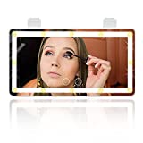 Car Visor Vanity Mirror, Car Makeup Mirror with LED lights, USB Rechargeable Travel Vanity Mirror，3 Light Mode Sun Visor Mirror, Built-in Lithium Battery