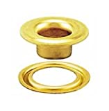 Stimpson SPGW2B500 Self-Piercing Grommet and Washer Brass Reliable, Durable, Heavy-Duty #2 Set (500 Pieces of Each)