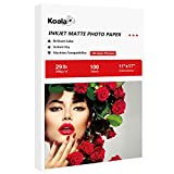 Koala Thin Matte Coated Printer Paper 11X17 Inches for Reports Printing Bright White Compatible with Inkjet Printer 100 Sheets