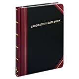 Boorum & Pease Special Laboratory Notebook, Record Ruled, Black, 300 Pages, 10-3/8" x 8-1/8" (L21-300-R)
