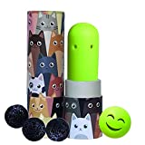 Aromatherapy Nasal Inhaler Relieves Congestion & Sinus Pressure with Cooling Essential Oils On Lava Stones Diffuser - Aromabuddy Breathe Clear & Cool - Refillable Eco Friendly (Cat Person Paper Tube)