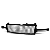 Front Upper Bumper Grille Grill Compatible with Chevy Silverado 1500 99-02 Suburban Tahoe 00-06, Diamond Meshed Style, Glossy Black