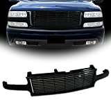 VXMOTOR for 1999-2002 Chevy Silverado, for 2000-2005 Chevy Tahoe/Suburban Model - (Black) Horizontal Front Bumper Grill Grille