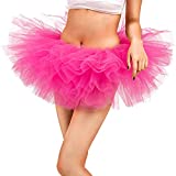 Adult Tutu Skirt, Tulle Tutus for Women, Teens Ballet Skirts Classic 5 Layers Rose