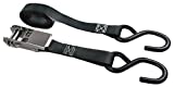 Keeper (07508) Koastal 8' x 1" Stainless Steel Ratchet Tie Down, (Pack of 2) , Black