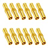 JoyTube Brass Hose Barb Fitting Metals Splicer Mender, 5/16" Barb Hose Union Fuel Gas Water Air (Pack of 12)