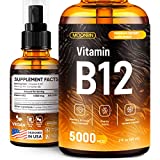 Vitamin B12 5000mcg Sublingual Spray – Focus and Brain Booster – Mood and Energy Supplement – Non-GMO, Soy and Gluten Free – Vegan