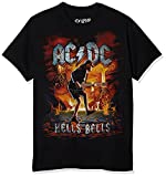 Liquid Blue unisex adult Ac/Dc Rock Eruption Short Sleeve T-shirt T Shirt, Black, Medium US