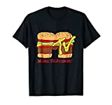 MTV Classic Logo Hamburger Design T- Shirts T-Shirt