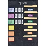 Really Good Stuff Small Group Management Pocket Chart  Keep Small Groups Organized and On Task  Help Groups Run Independently - Grommets and Magnetic Strip for Easy Hanging, 26 3/4 x 40 3/4